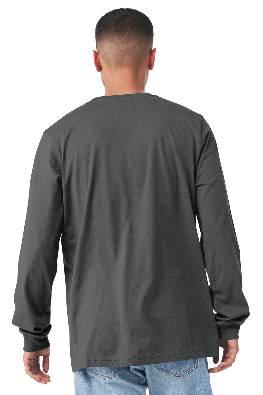 BELLA+CANVAS Unisex Jersey Long Sleeve Tee. BC3501 - Asphalt - back