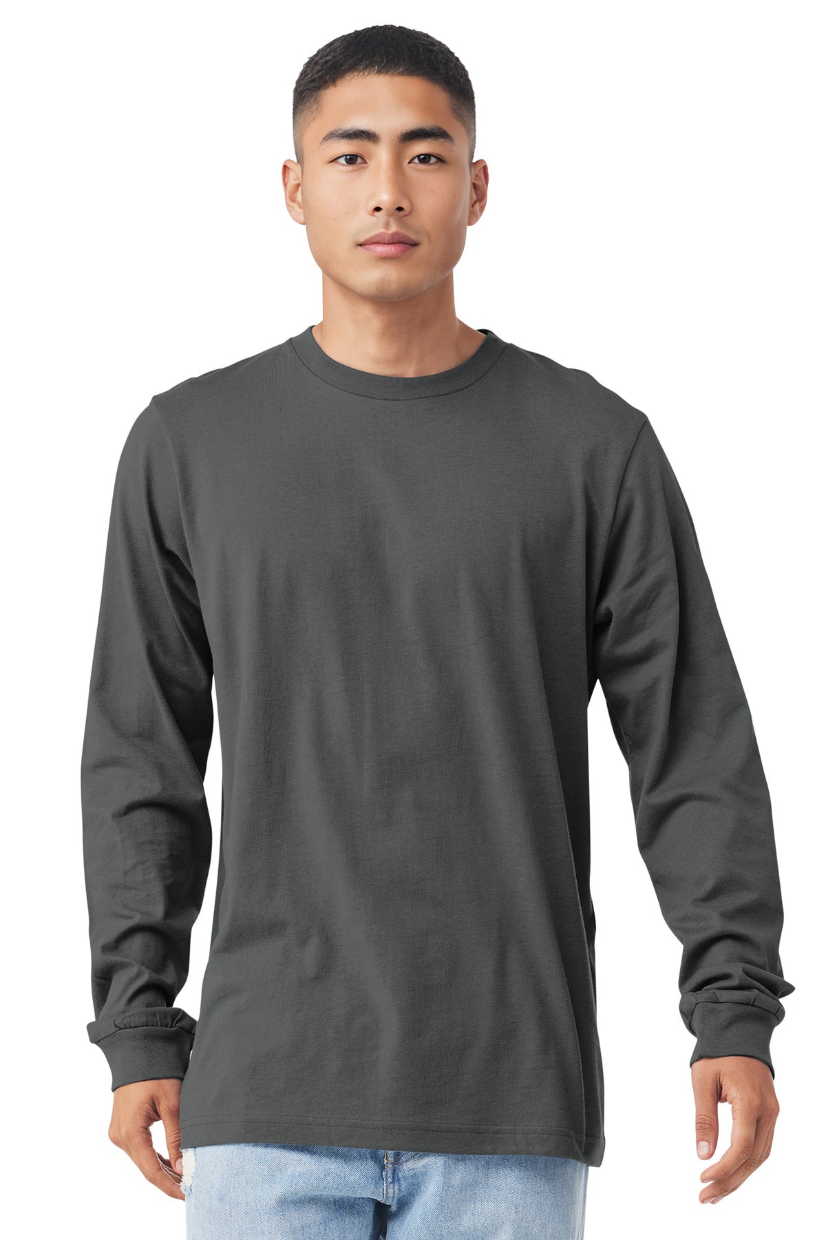BELLA+CANVAS Unisex Jersey Long Sleeve Tee. BC3501 - Asphalt - front