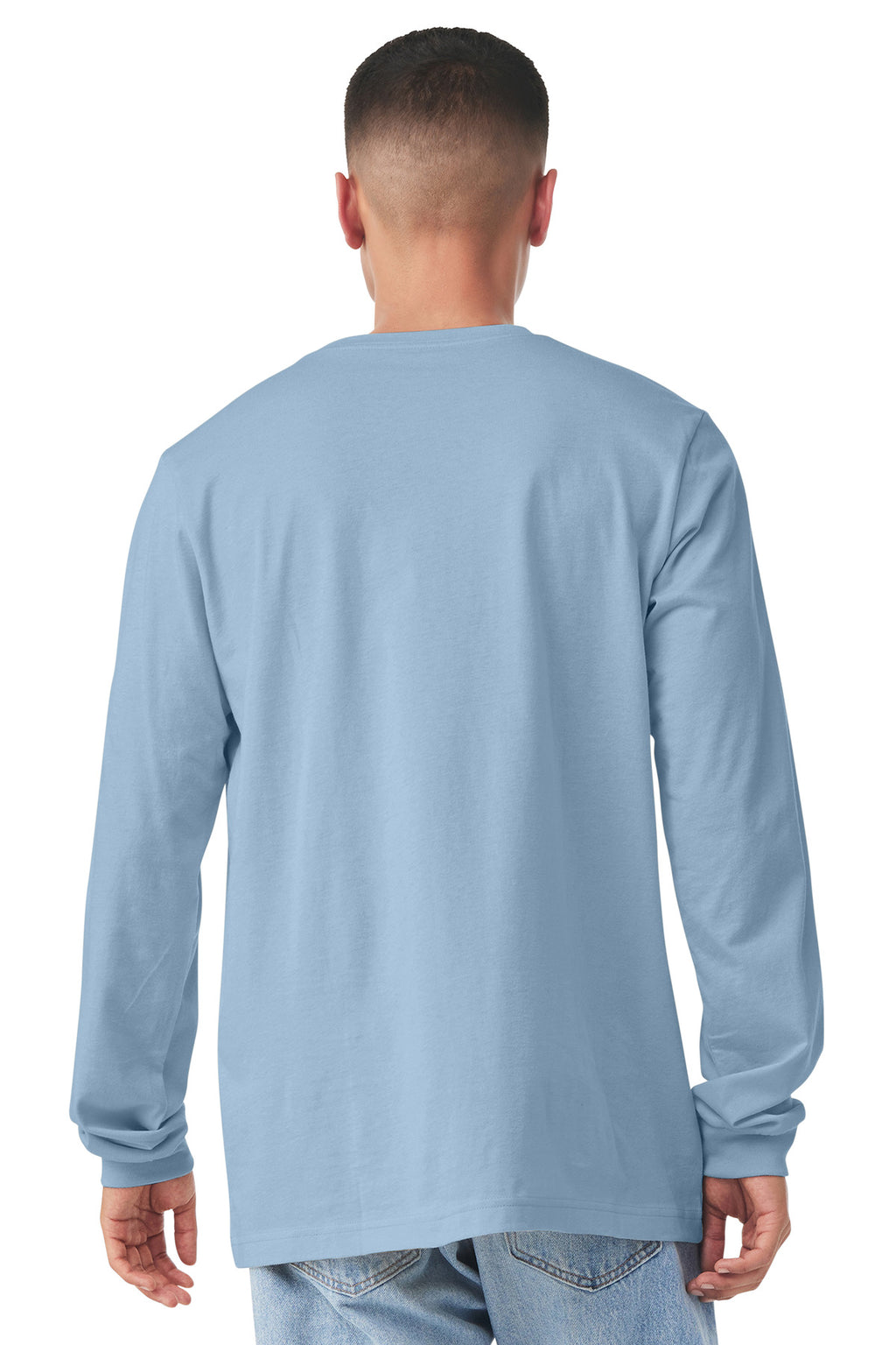 BELLA+CANVAS Unisex Jersey Long Sleeve Tee. BC3501 - Baby Blue - back