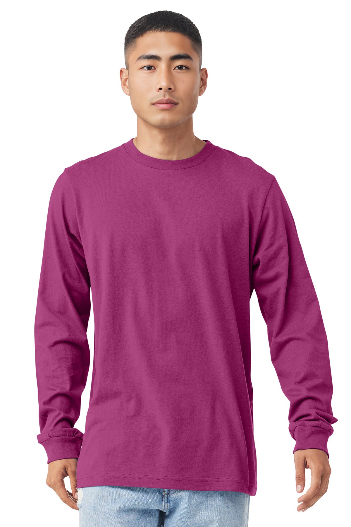 BELLA+CANVAS Unisex Jersey Long Sleeve Tee. BC3501 - Berry - front
