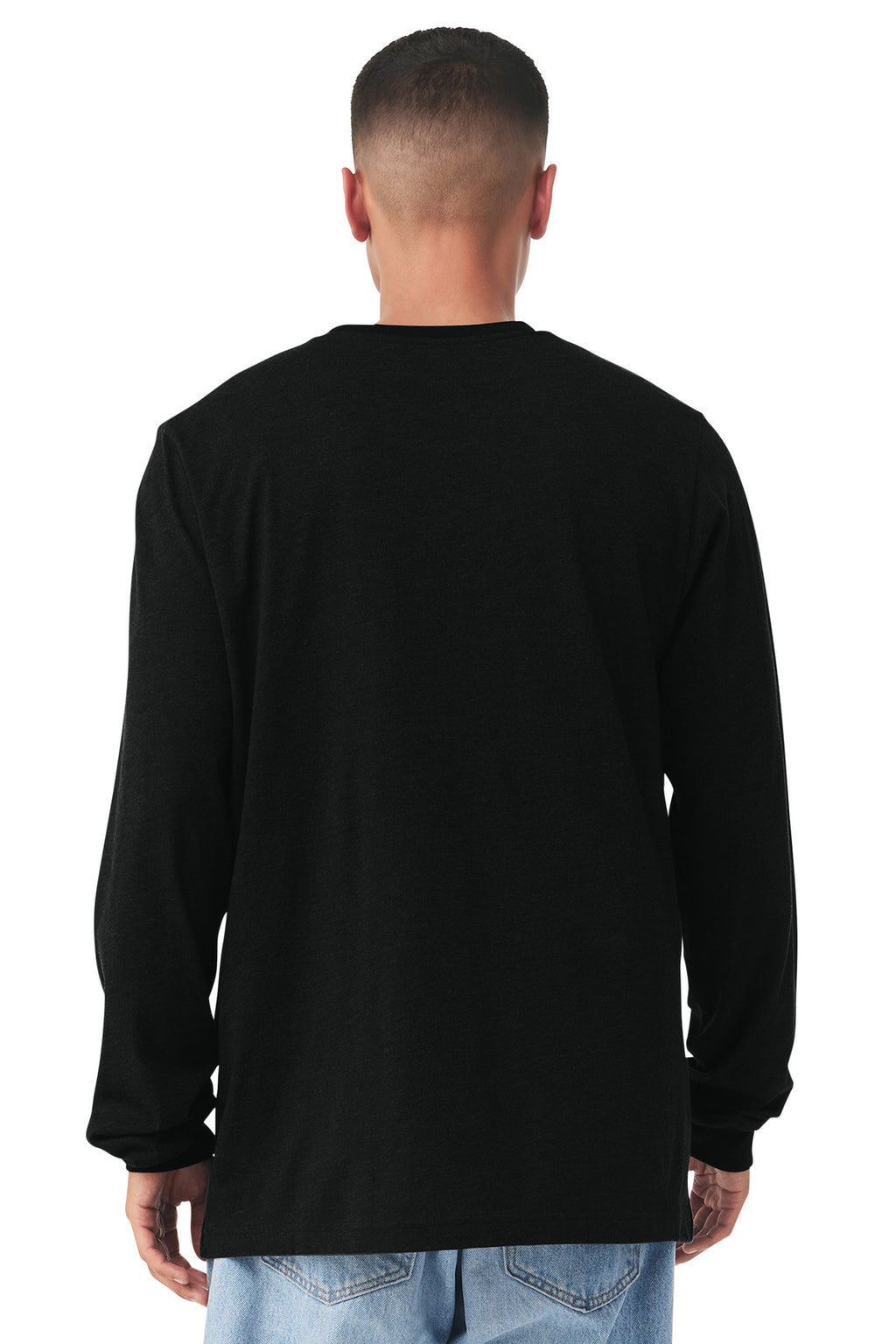 BELLA+CANVAS Unisex Jersey Long Sleeve Tee. BC3501 - Black - back