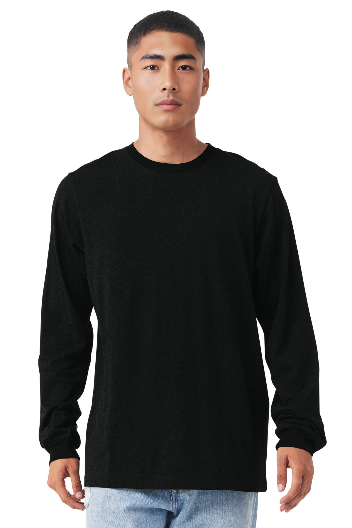 BELLA+CANVAS Unisex Jersey Long Sleeve Tee. BC3501 - Black - front