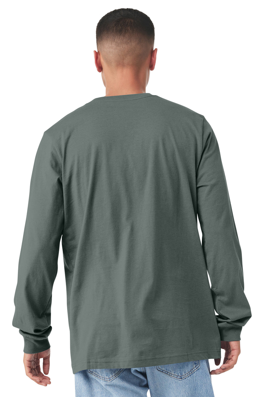 BELLA+CANVAS Unisex Jersey Long Sleeve Tee. BC3501 - Blue Storm - back