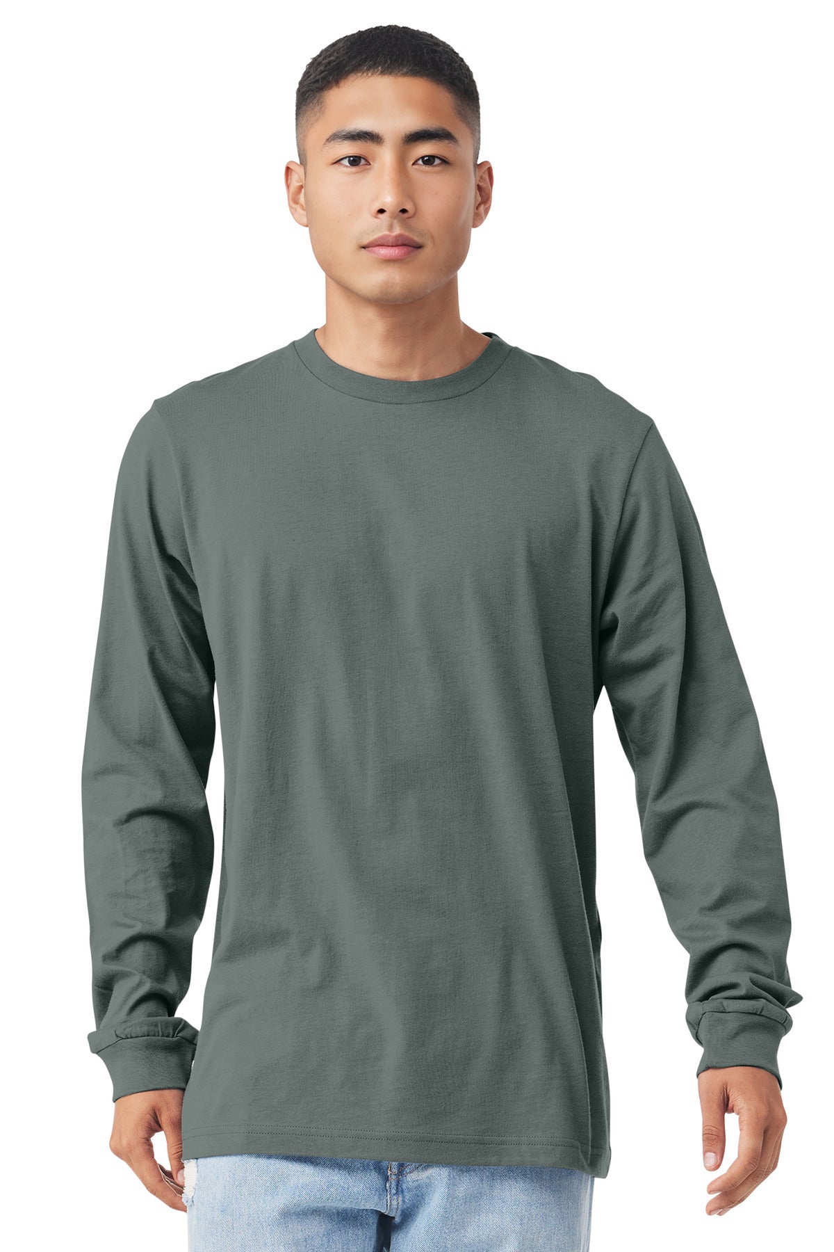 BELLA+CANVAS Unisex Jersey Long Sleeve Tee. BC3501 - Blue Storm - front