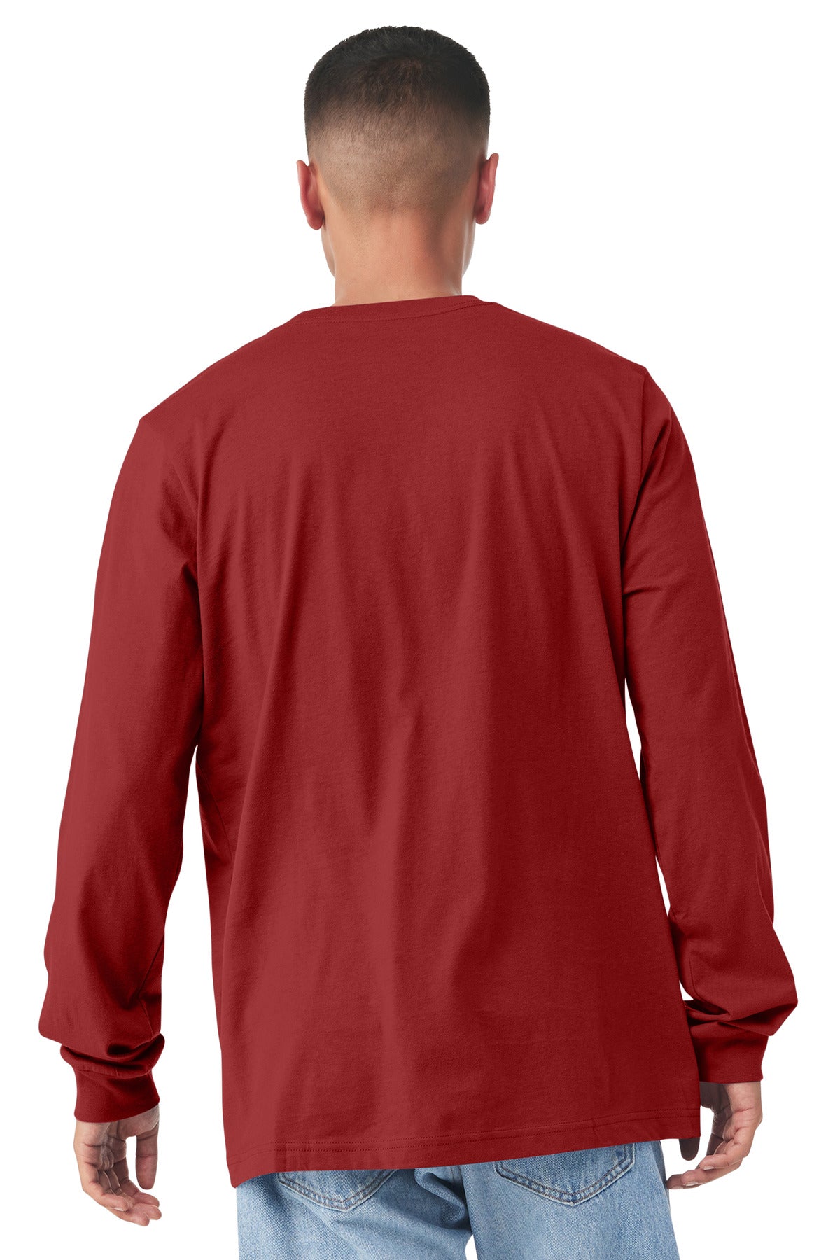 BELLA+CANVAS Unisex Jersey Long Sleeve Tee. BC3501 - Canvas Red - back