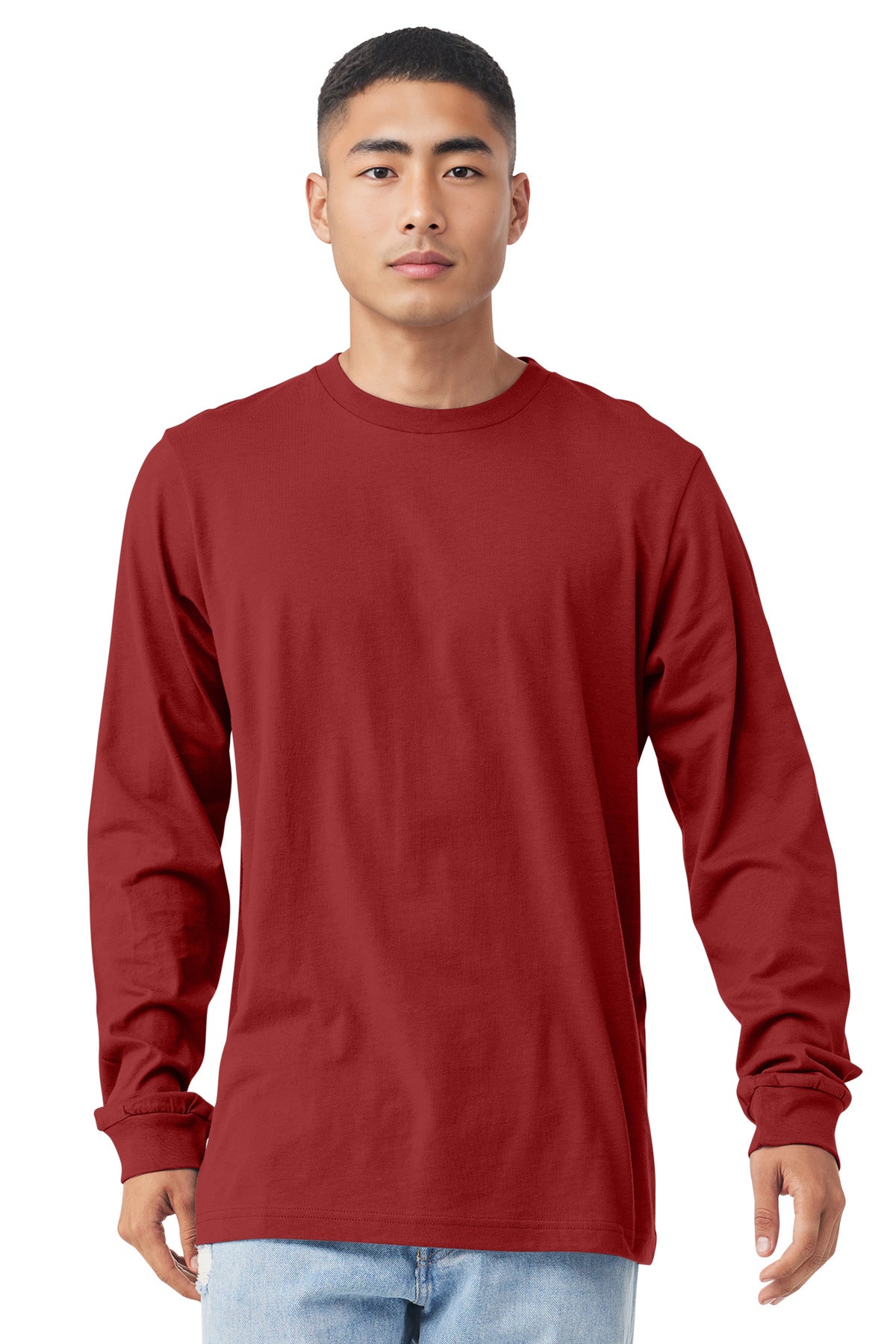 BELLA+CANVAS Unisex Jersey Long Sleeve Tee. BC3501 - Canvas Red - front