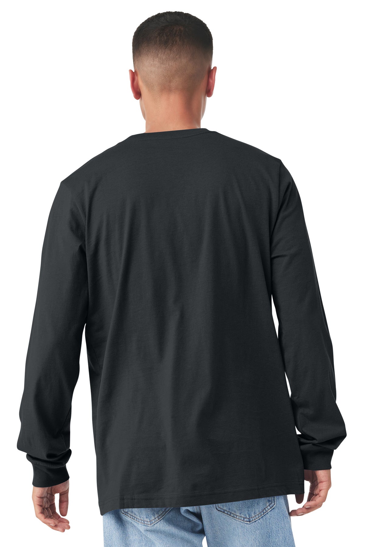 BELLA+CANVAS Unisex Jersey Long Sleeve Tee. BC3501 - Dark Grey - back