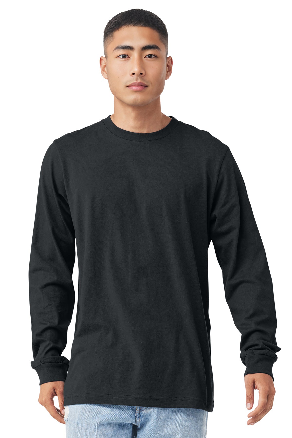 BELLA+CANVAS Unisex Jersey Long Sleeve Tee. BC3501 - Dark Grey - front