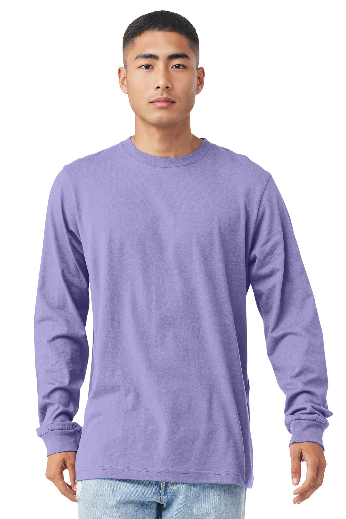 BELLA+CANVAS Unisex Jersey Long Sleeve Tee. BC3501 - Dark Lavender - front