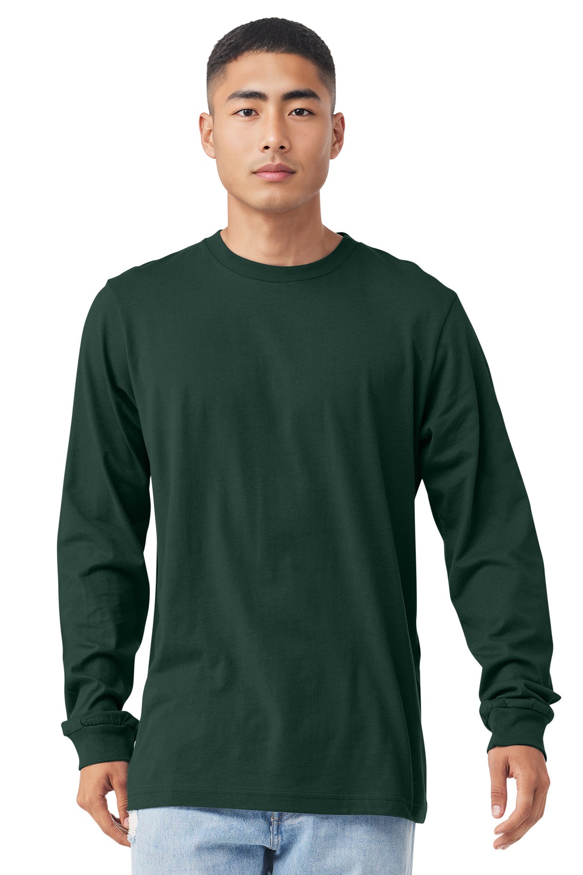 BELLA+CANVAS Unisex Jersey Long Sleeve Tee. BC3501 - Forest - front