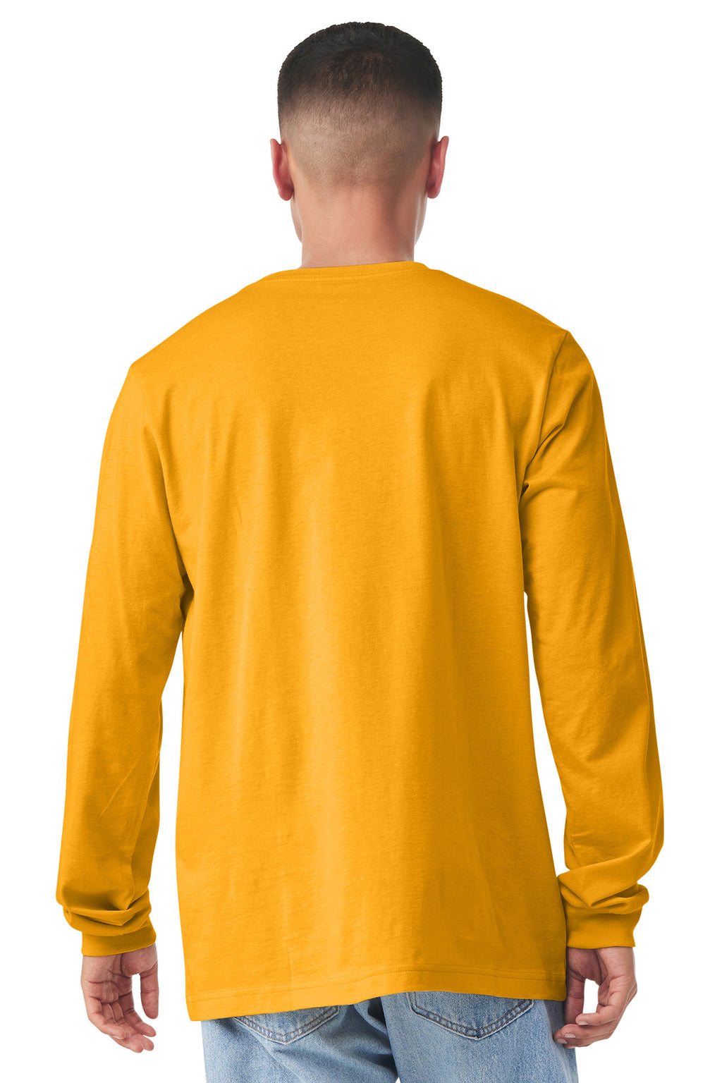 BELLA+CANVAS Unisex Jersey Long Sleeve Tee. BC3501 - Gold - back