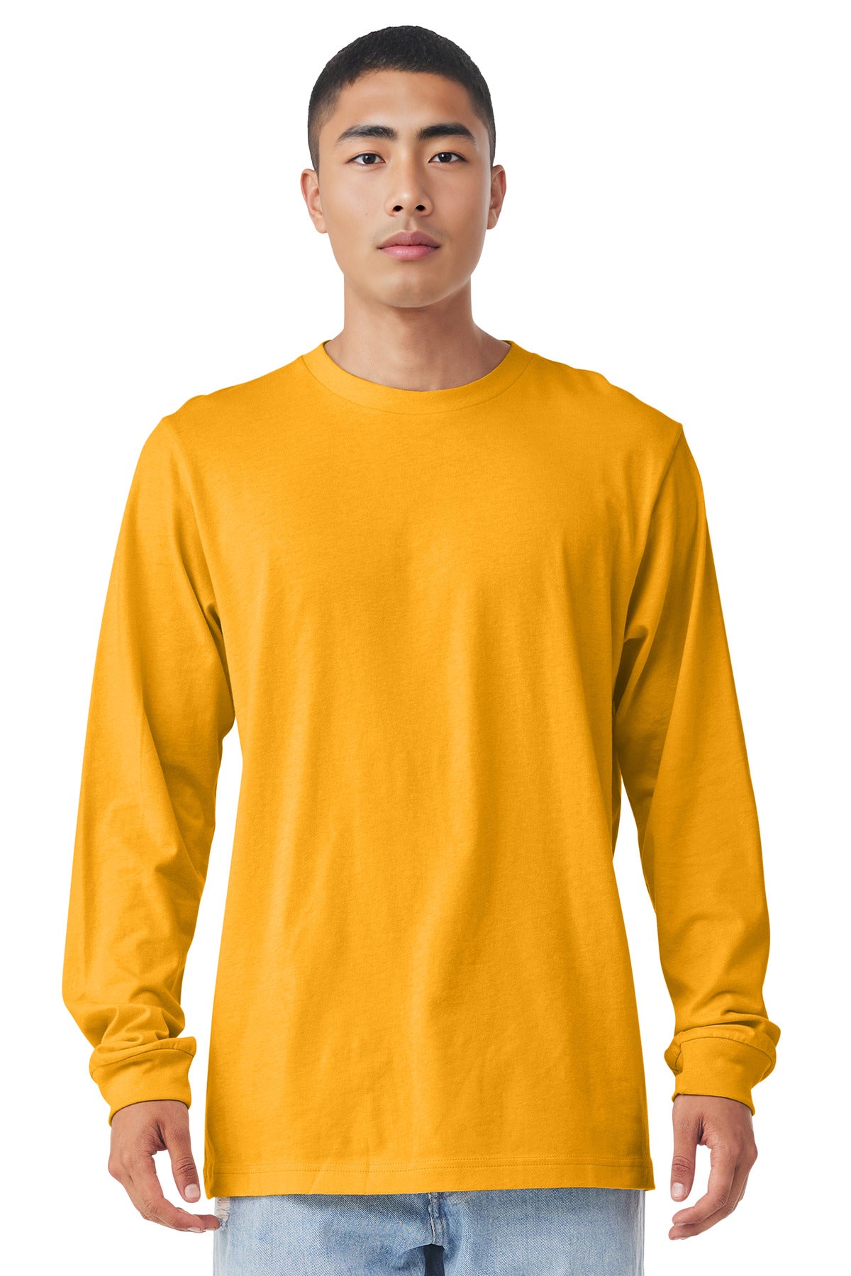BELLA+CANVAS Unisex Jersey Long Sleeve Tee. BC3501 - Gold - front