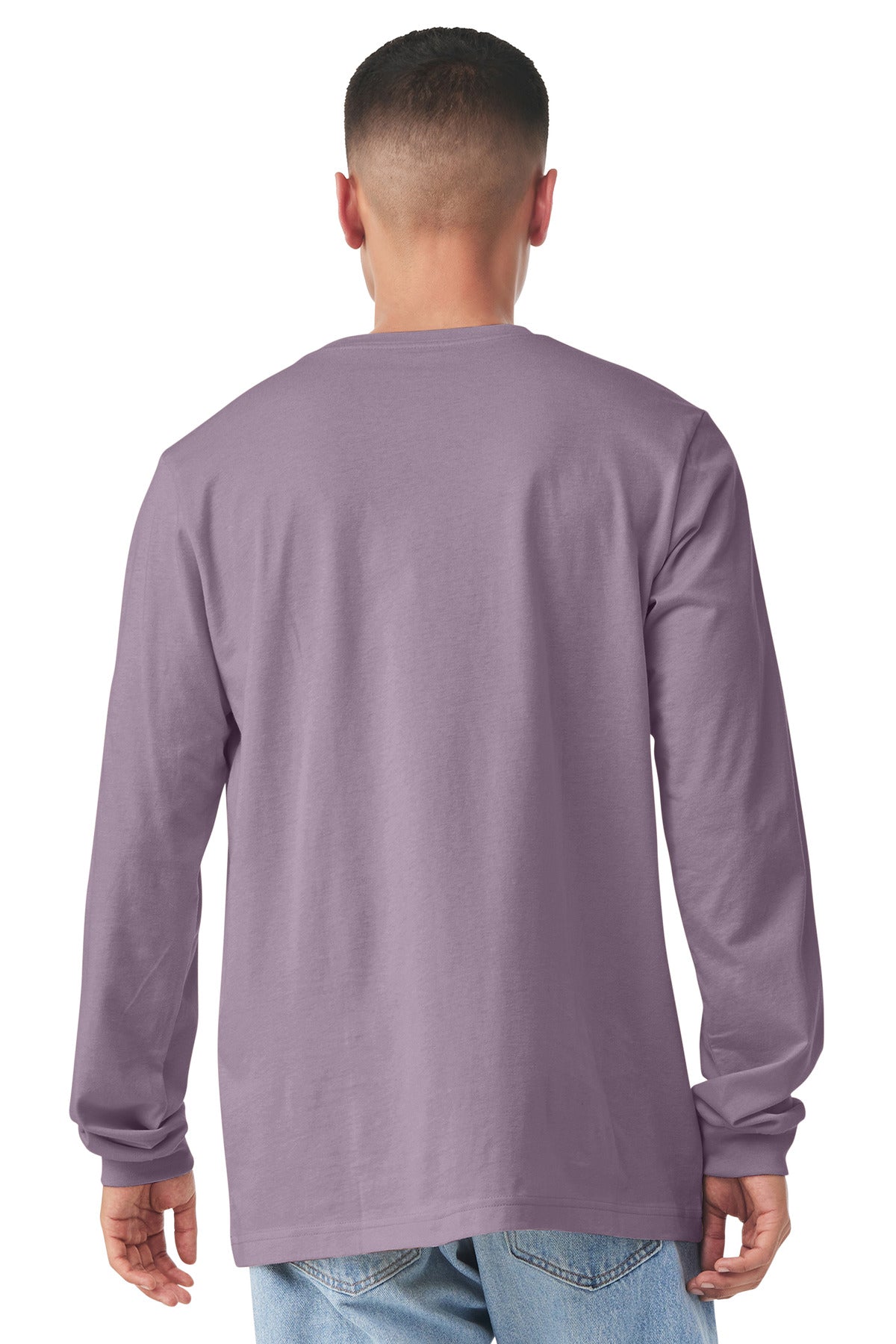 BELLA+CANVAS Unisex Jersey Long Sleeve Tee. BC3501 - Light Violet - back