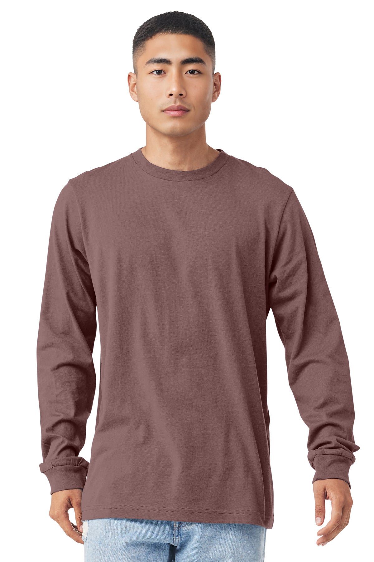 BELLA+CANVAS Unisex Jersey Long Sleeve Tee. BC3501 - Mauve - front