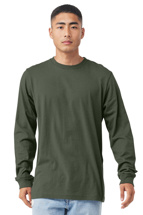 BELLA+CANVAS Unisex Jersey Long Sleeve Tee. BC3501 - Military Green - front