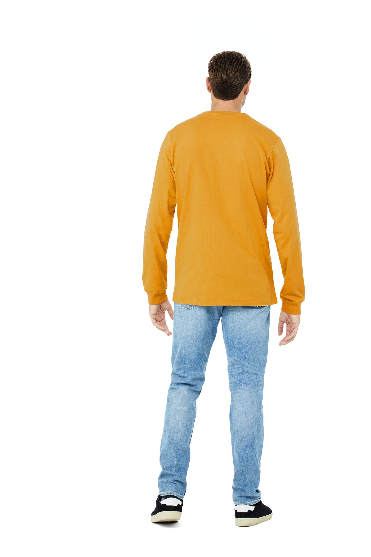 BELLA+CANVAS Unisex Jersey Long Sleeve Tee. BC3501 - Mustard - back