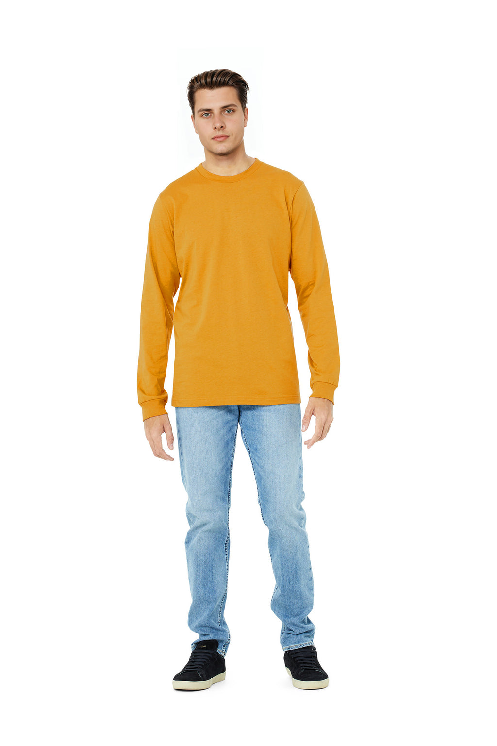 BELLA+CANVAS Unisex Jersey Long Sleeve Tee. BC3501 - Mustard - front