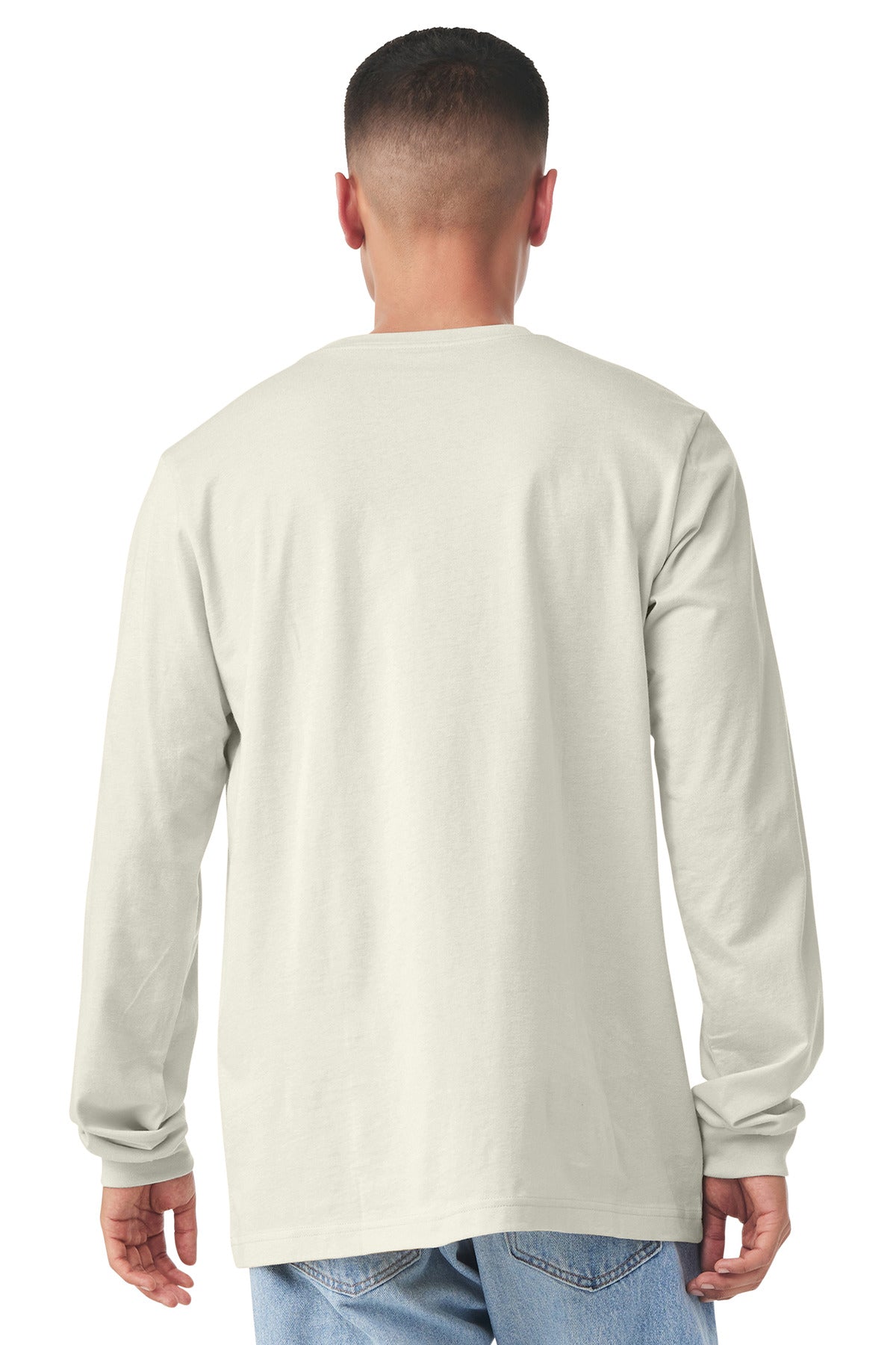 BELLA+CANVAS Unisex Jersey Long Sleeve Tee. BC3501 - Natural - back