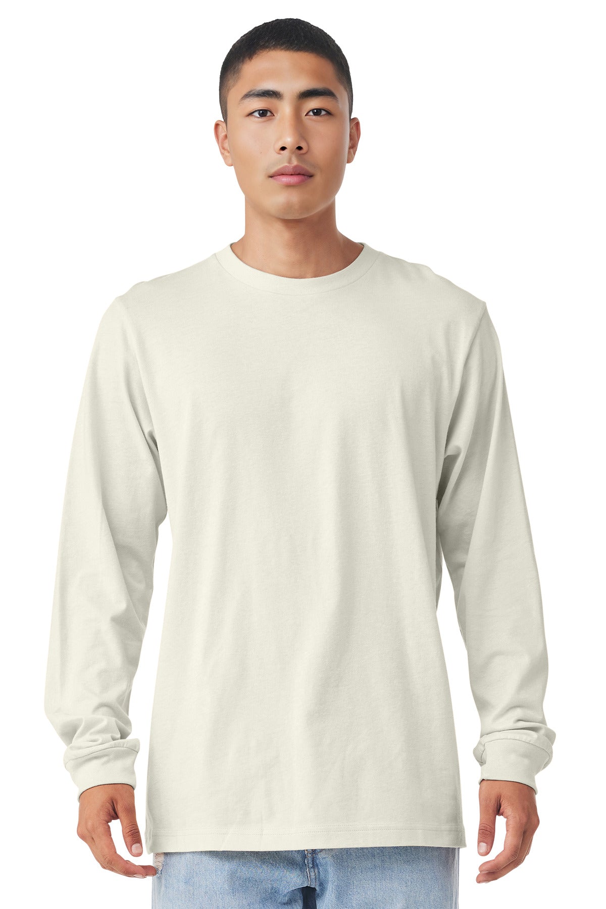 BELLA+CANVAS Unisex Jersey Long Sleeve Tee. BC3501 - Natural - front