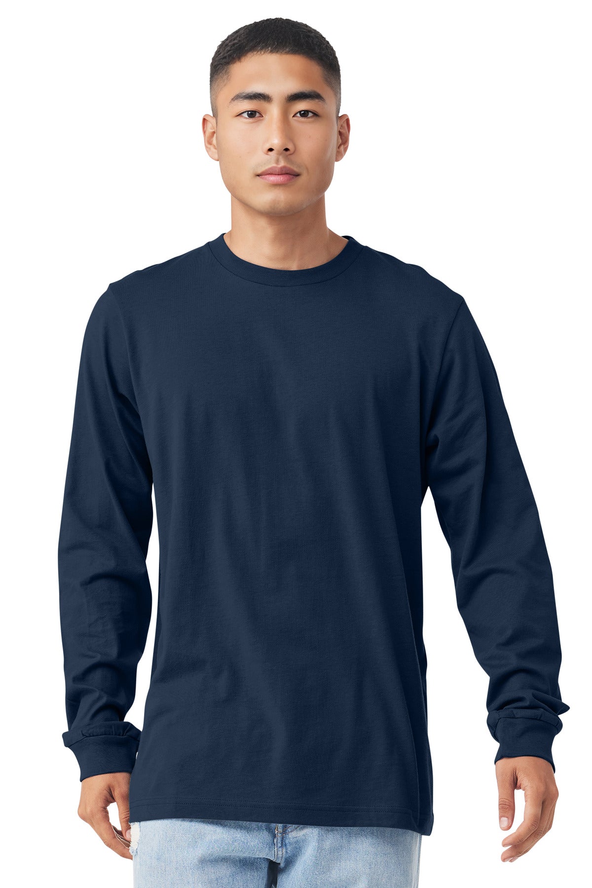 BELLA+CANVAS Unisex Jersey Long Sleeve Tee. BC3501 - Navy - front