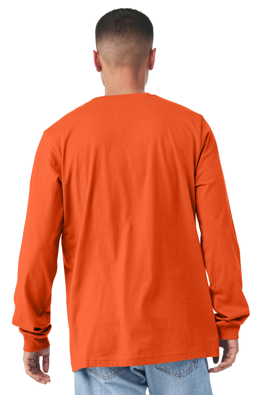 BELLA+CANVAS Unisex Jersey Long Sleeve Tee. BC3501 - Orange - back