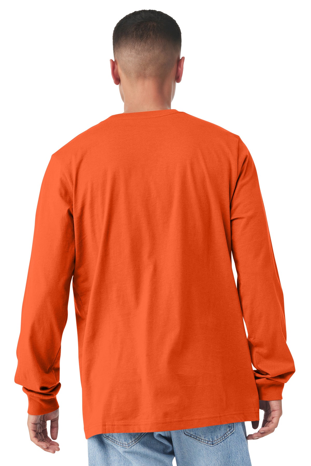 BELLA+CANVAS Unisex Jersey Long Sleeve Tee. BC3501 - Orange - back
