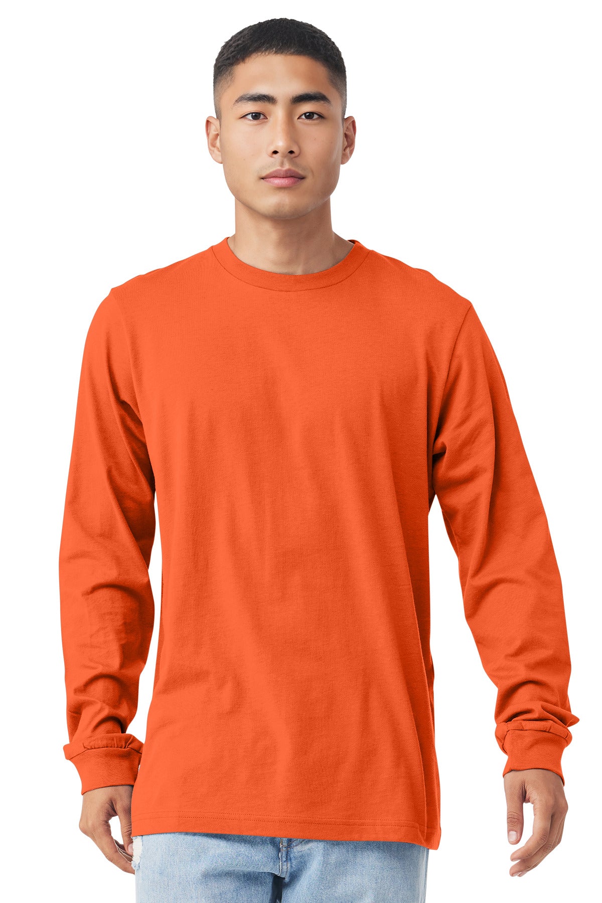 BELLA+CANVAS Unisex Jersey Long Sleeve Tee. BC3501 - Orange - front