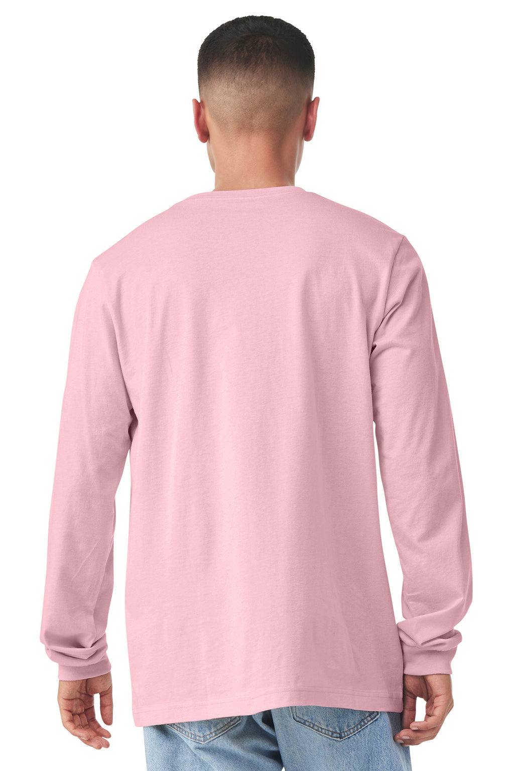 BELLA+CANVAS Unisex Jersey Long Sleeve Tee. BC3501 - Pink - back