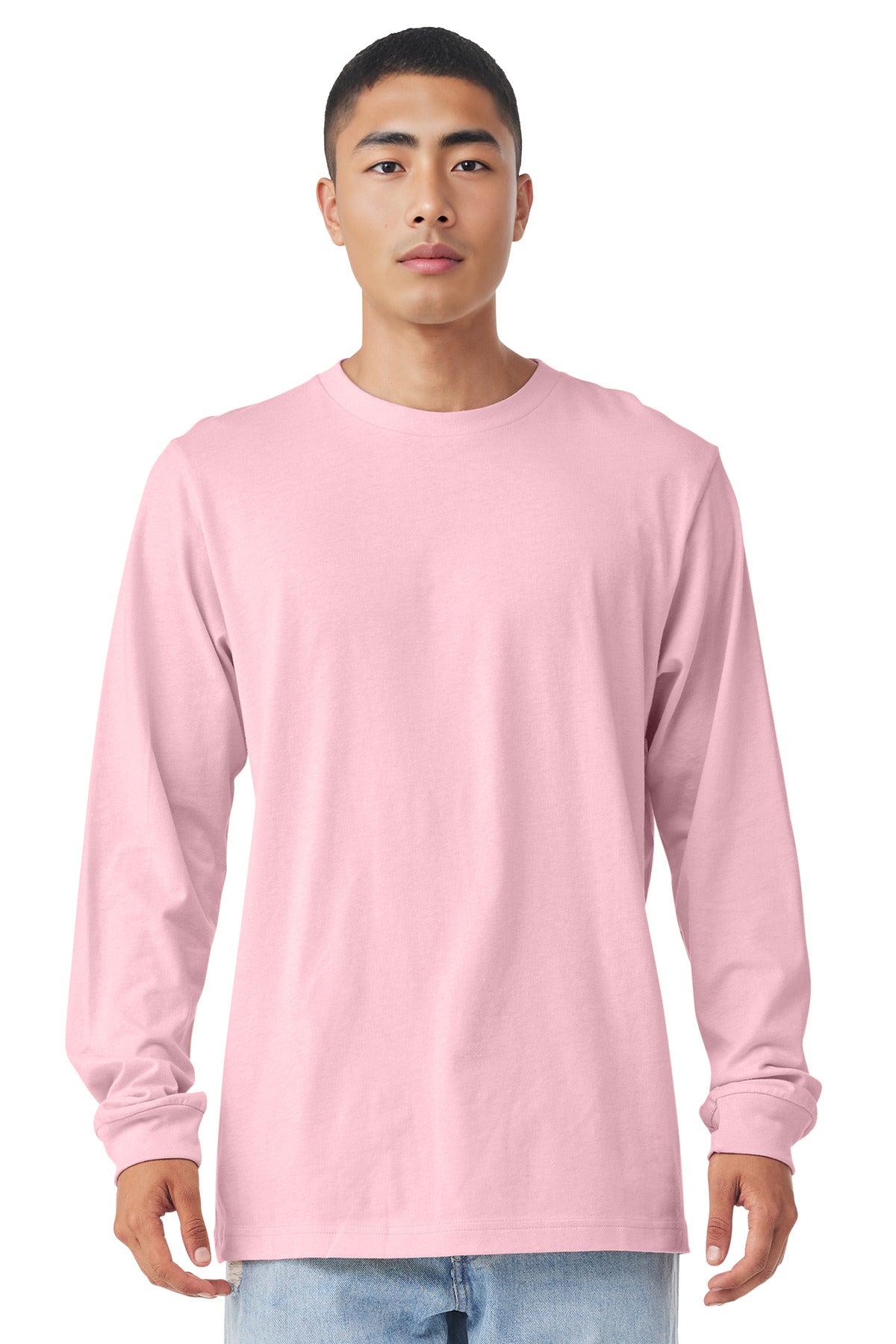 BELLA+CANVAS Unisex Jersey Long Sleeve Tee. BC3501 - Pink - front