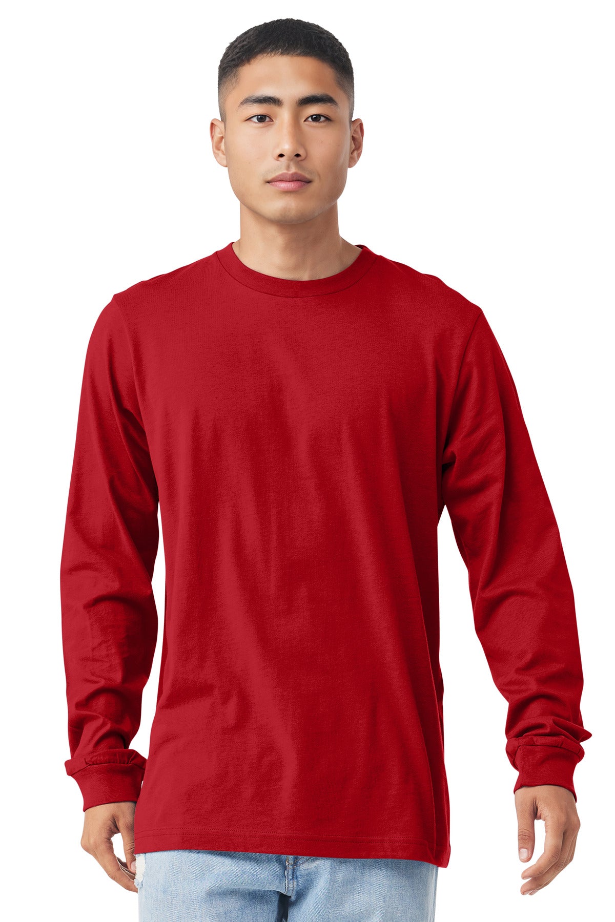 BELLA+CANVAS Unisex Jersey Long Sleeve Tee. BC3501 - Red - front