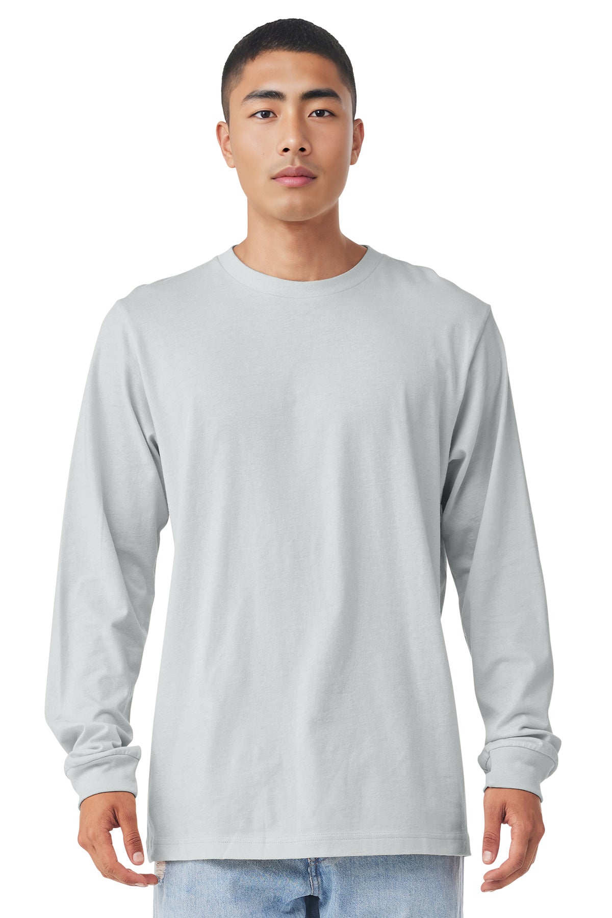 BELLA+CANVAS Unisex Jersey Long Sleeve Tee. BC3501 - Silver - front