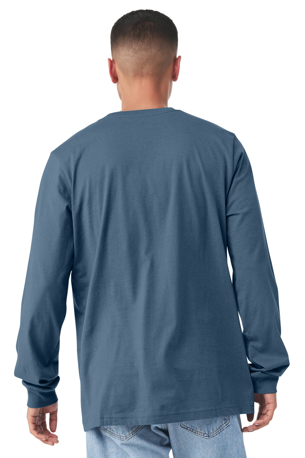 BELLA+CANVAS Unisex Jersey Long Sleeve Tee. BC3501 - Steel Blue - back