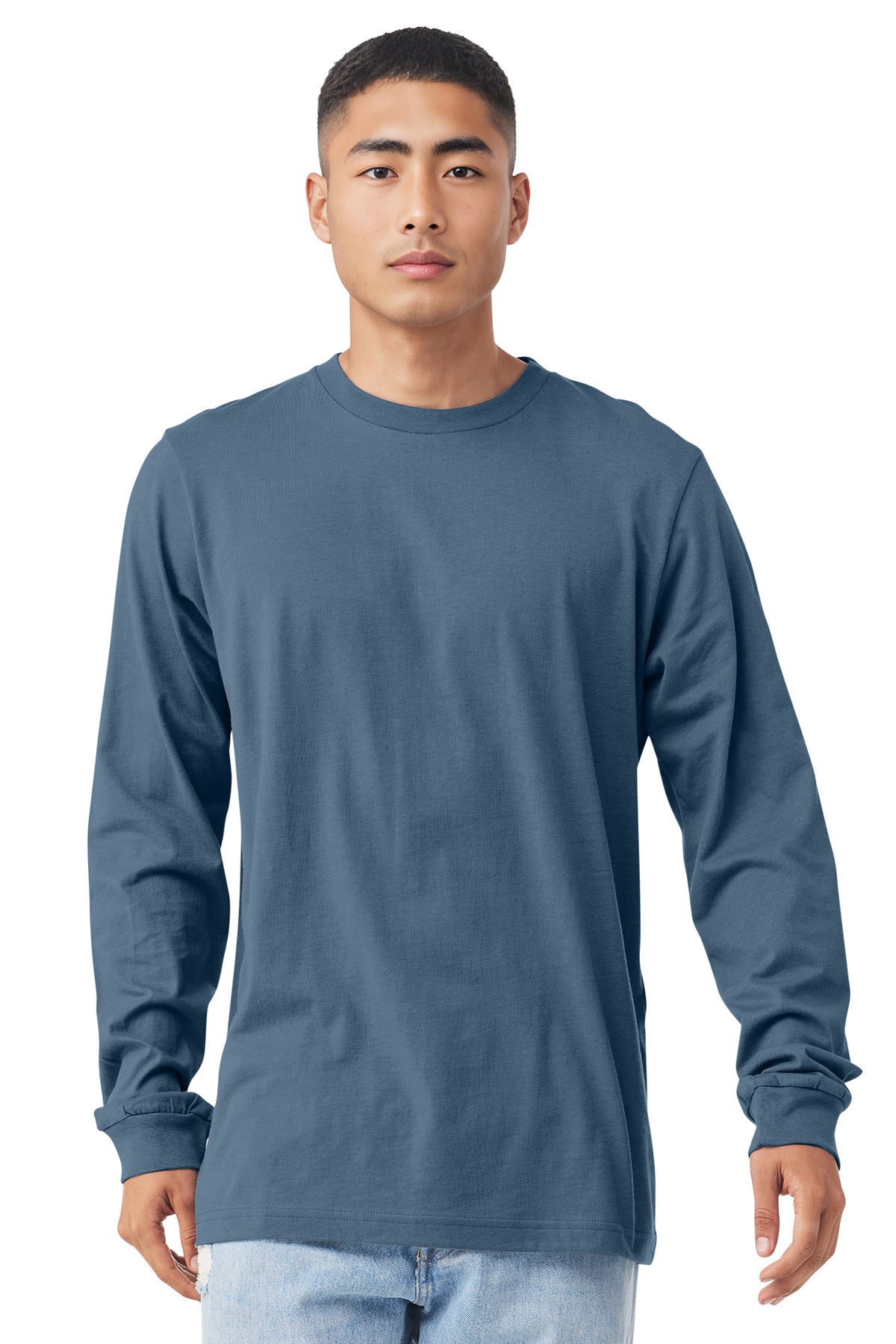 BELLA+CANVAS Unisex Jersey Long Sleeve Tee. BC3501 - Steel Blue - front