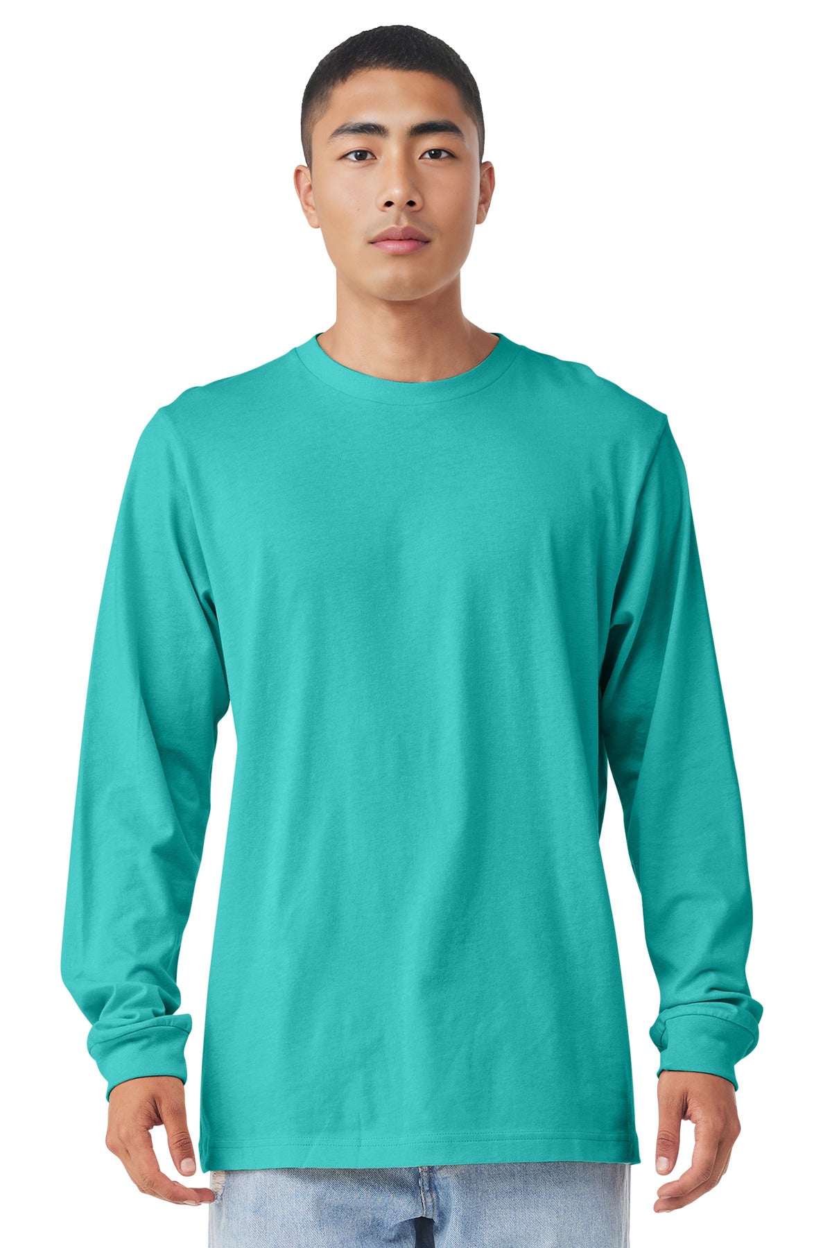 BELLA+CANVAS Unisex Jersey Long Sleeve Tee. BC3501 - Teal - front