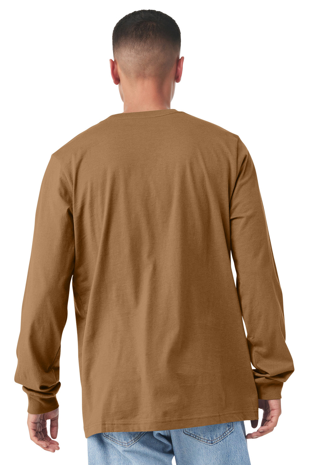 BELLA+CANVAS Unisex Jersey Long Sleeve Tee. BC3501 - Toast - back