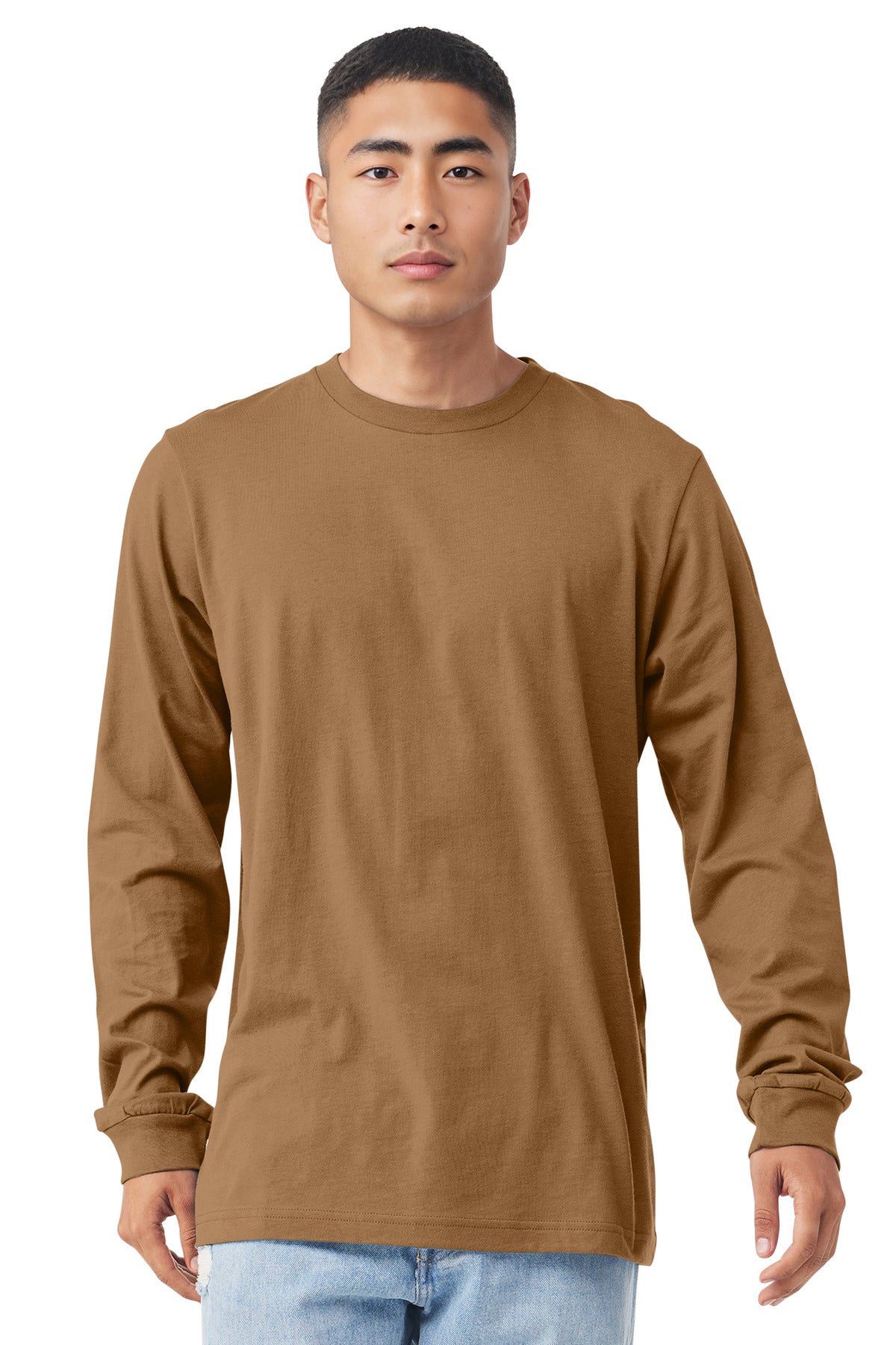 BELLA+CANVAS Unisex Jersey Long Sleeve Tee. BC3501 - Toast - front
