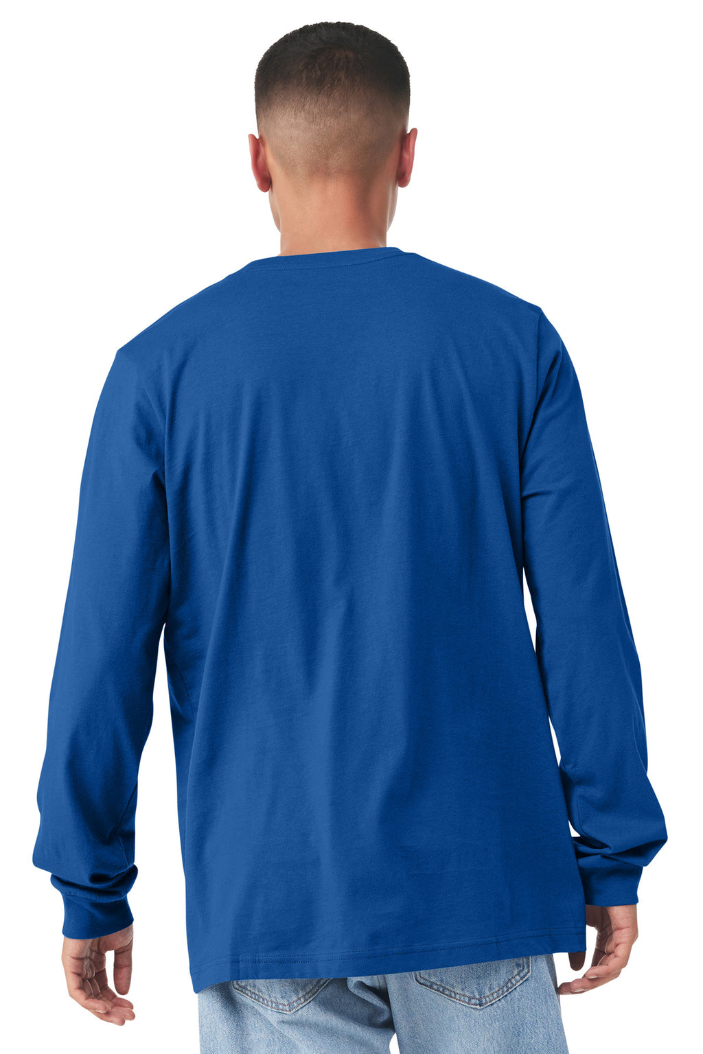 BELLA+CANVAS Unisex Jersey Long Sleeve Tee. BC3501 - True Royal - back