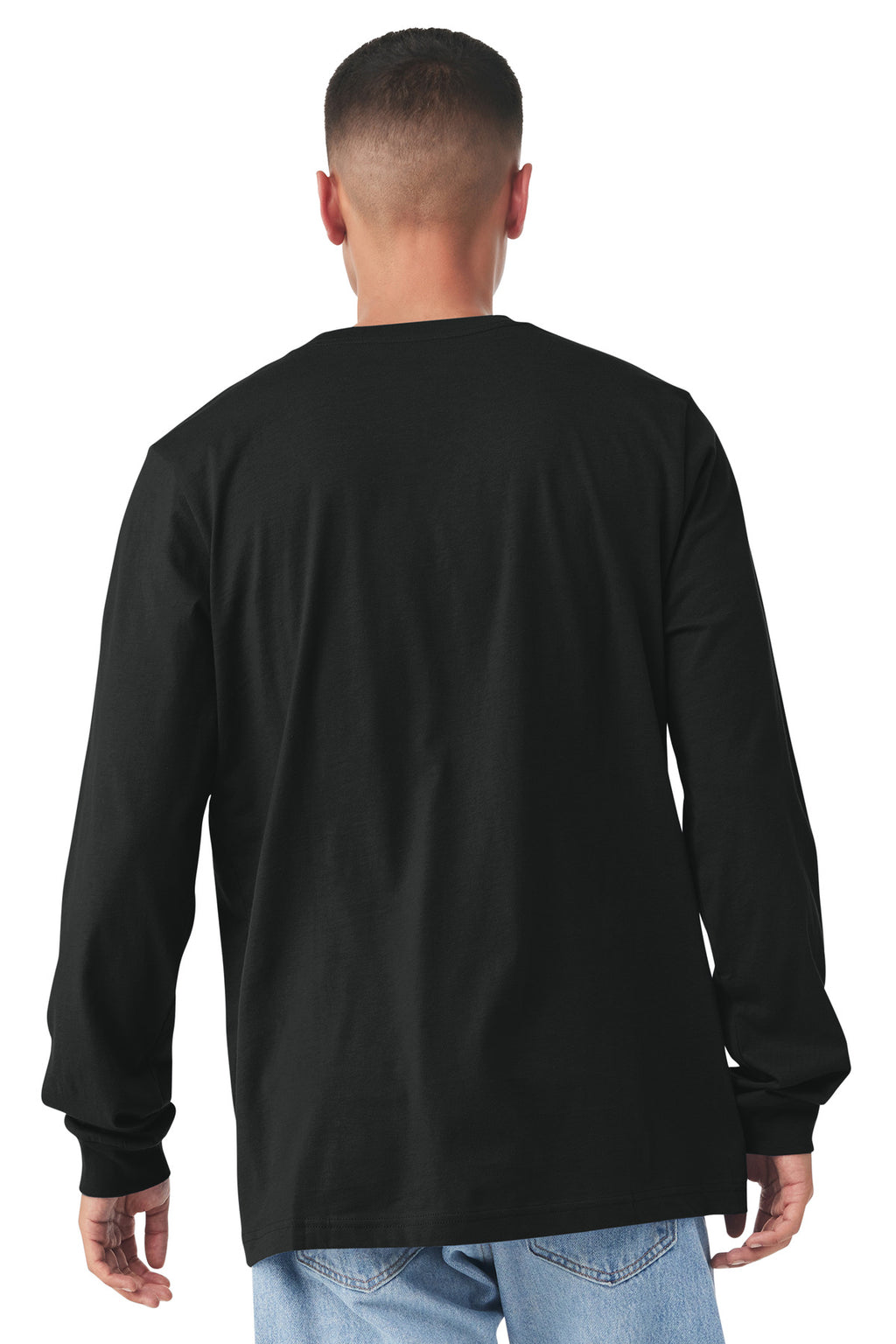 BELLA+CANVAS Unisex Jersey Long Sleeve Tee. BC3501 - Vintage Black - back