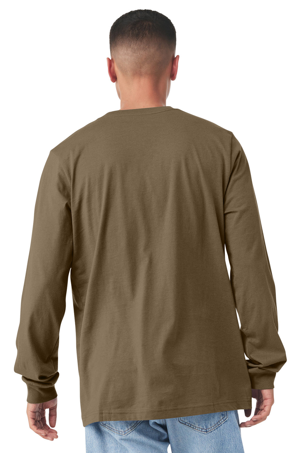 BELLA+CANVAS Unisex Jersey Long Sleeve Tee. BC3501 - Vintage Brown - back