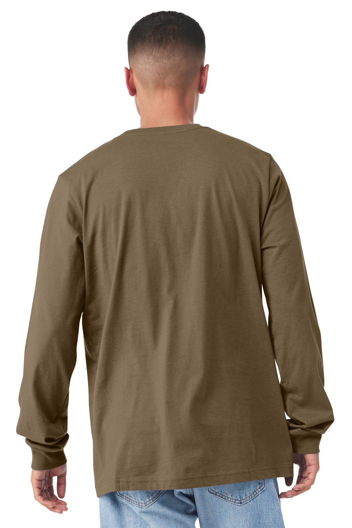 BELLA+CANVAS Unisex Jersey Long Sleeve Tee. BC3501 - Vintage Brown - back