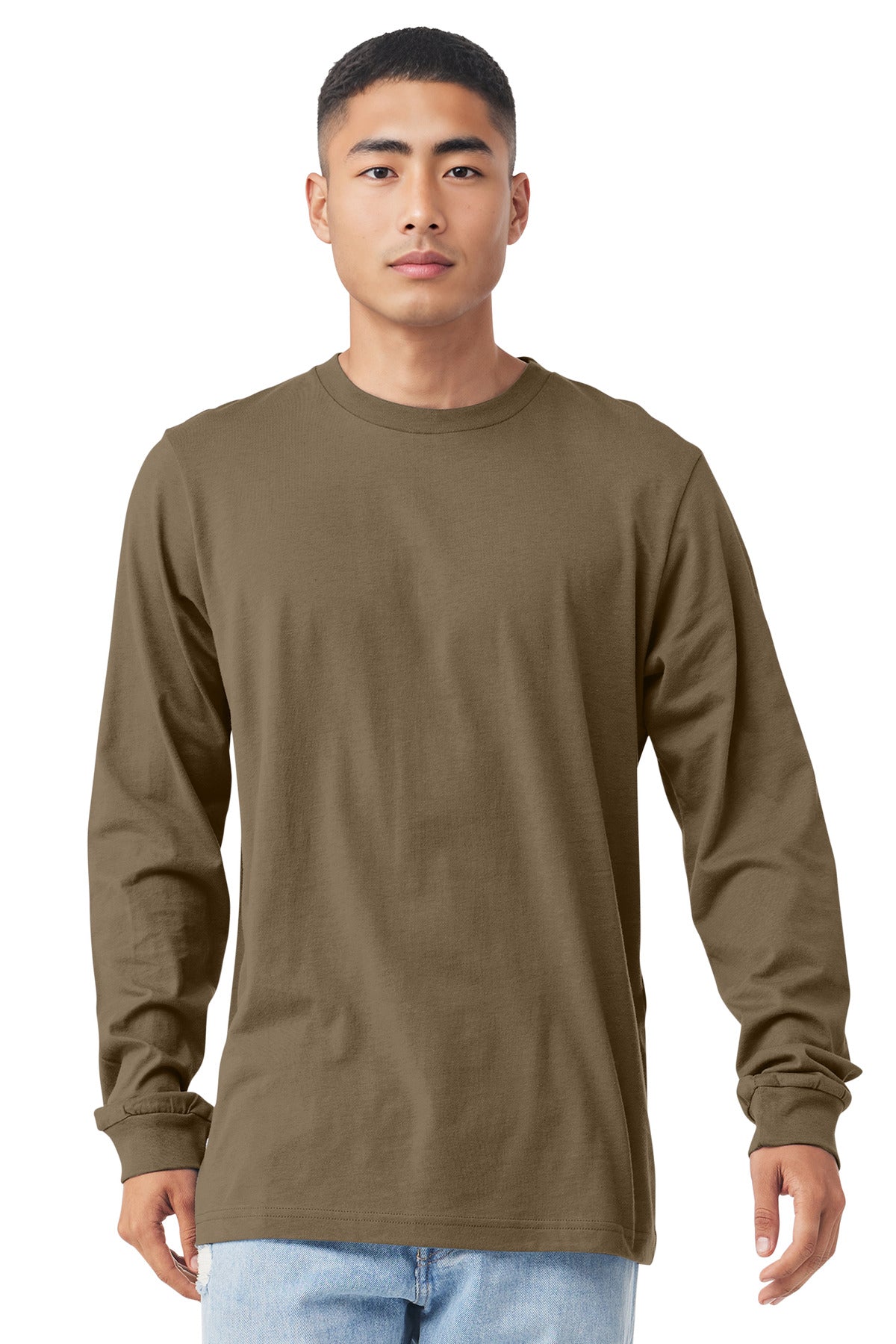 BELLA+CANVAS Unisex Jersey Long Sleeve Tee. BC3501 - Vintage Brown - front