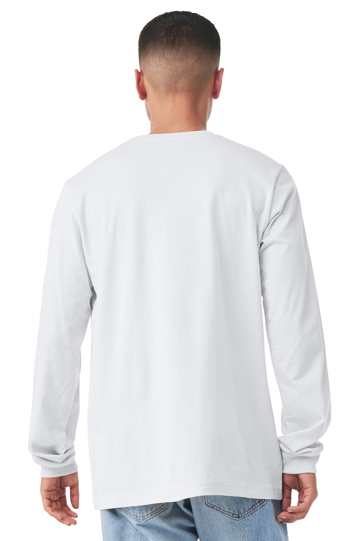 BELLA+CANVAS Unisex Jersey Long Sleeve Tee. BC3501 - White - back