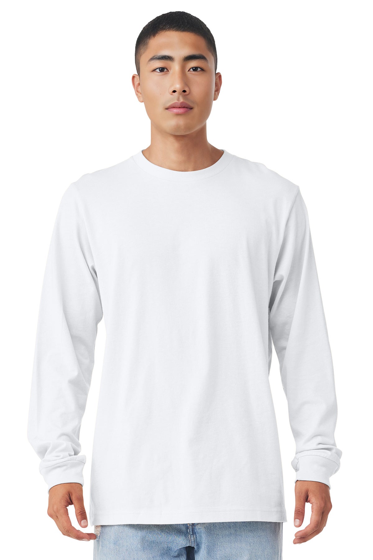 BELLA+CANVAS Unisex Jersey Long Sleeve Tee. BC3501 - White - front