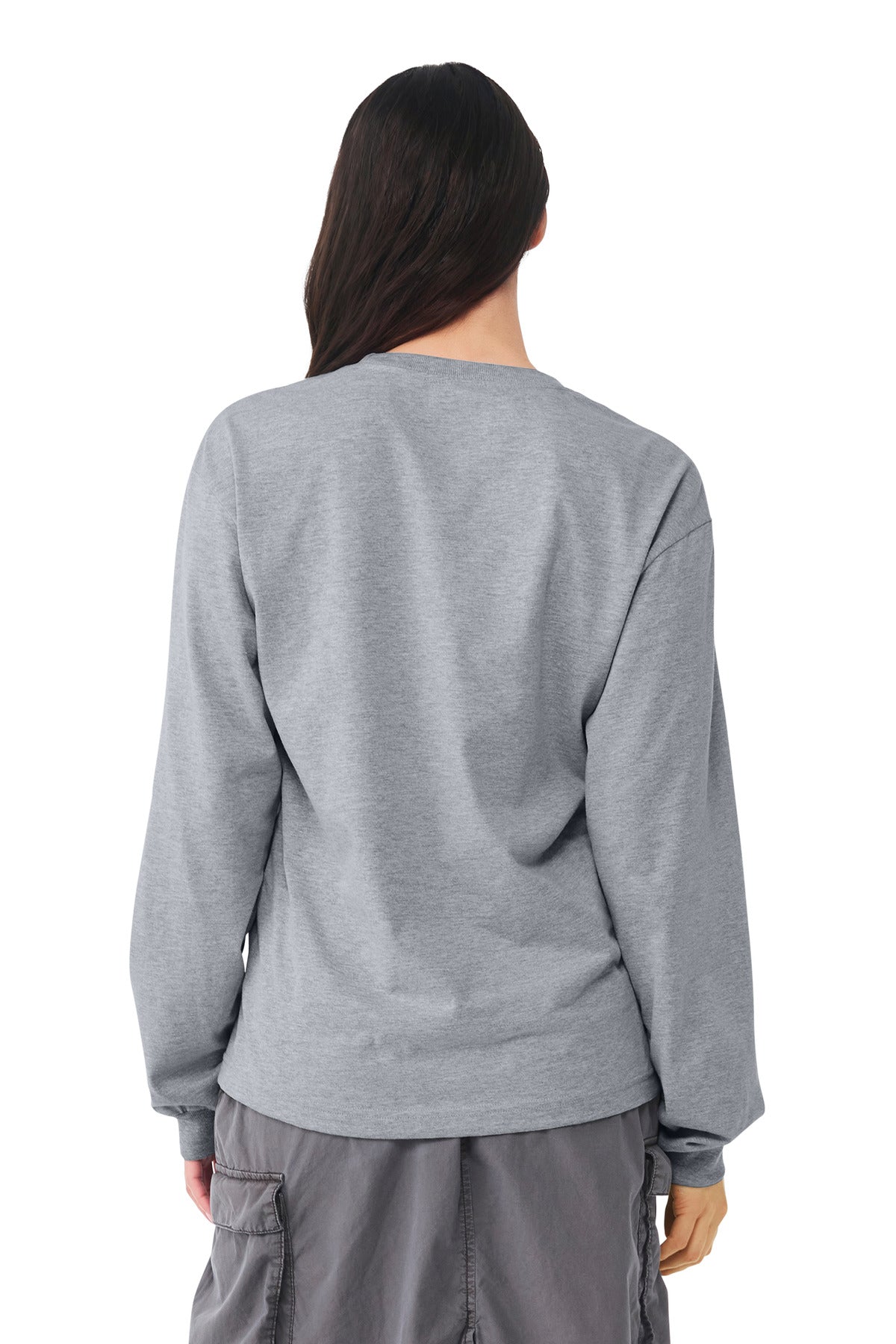 BELLA+CANVAS Unisex 6-Ounce Heavyweight Long Sleeve Tee BC3511 - Athletic Heather - back