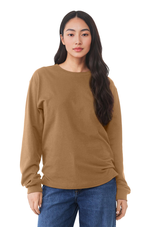 BELLA+CANVAS Unisex 6-Ounce Heavyweight Long Sleeve Tee BC3511 - Toast - front