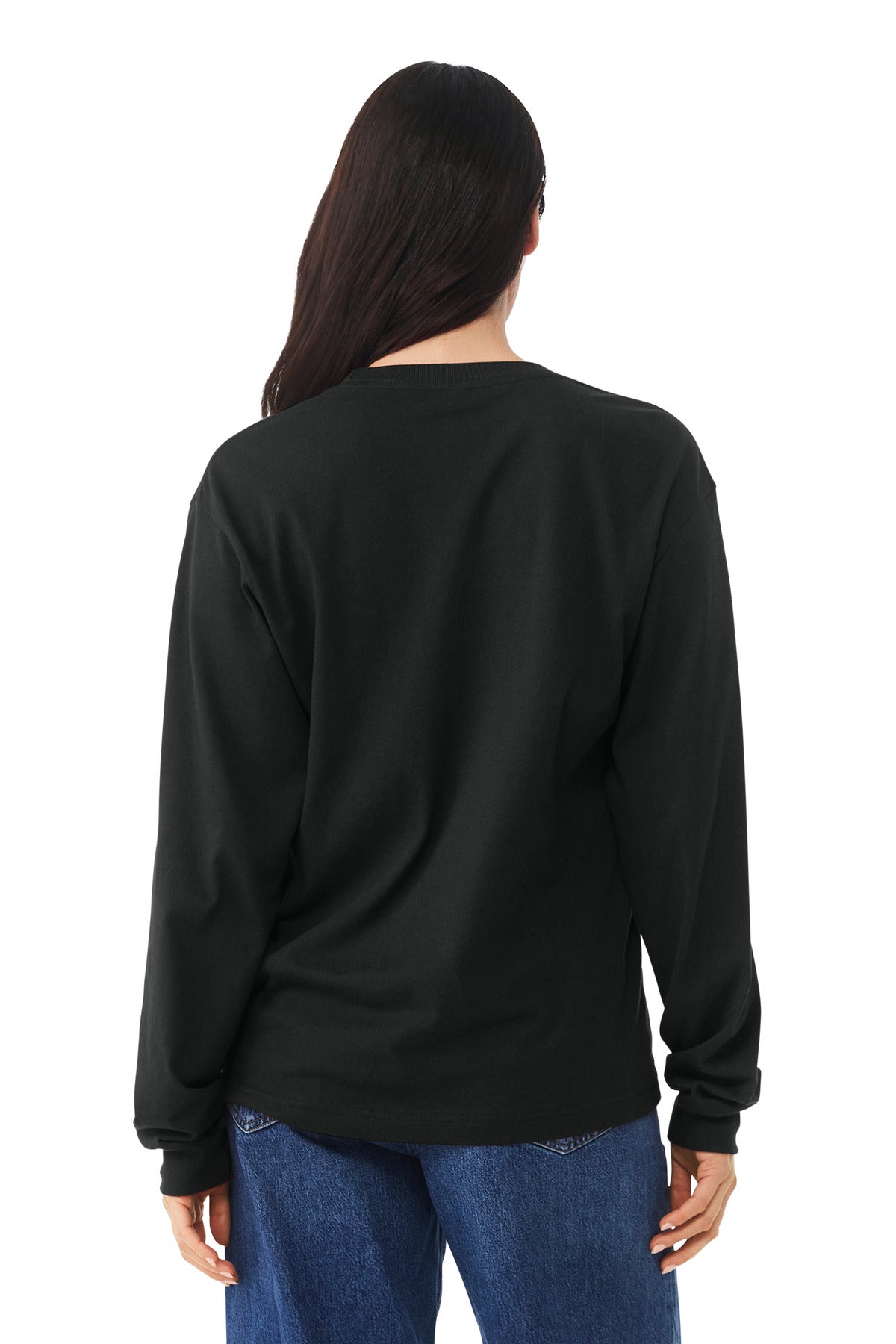 BELLA+CANVAS Unisex 6-Ounce Heavyweight Long Sleeve Tee BC3511 - Vintage Black - back