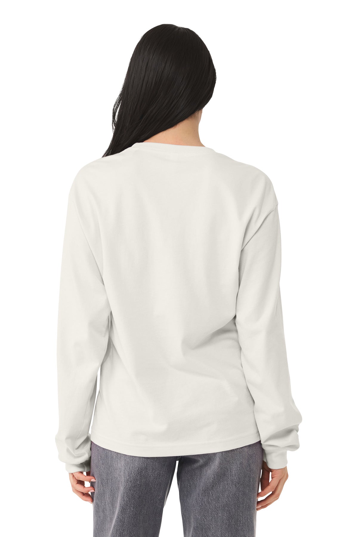 BELLA+CANVAS Unisex 6-Ounce Heavyweight Long Sleeve Tee BC3511 - Vintage White - back
