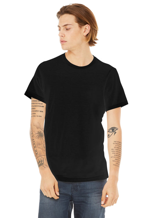 BELLA+CANVAS Unisex Poly-Cotton Short Sleeve Tee. BC3650 - Black - front