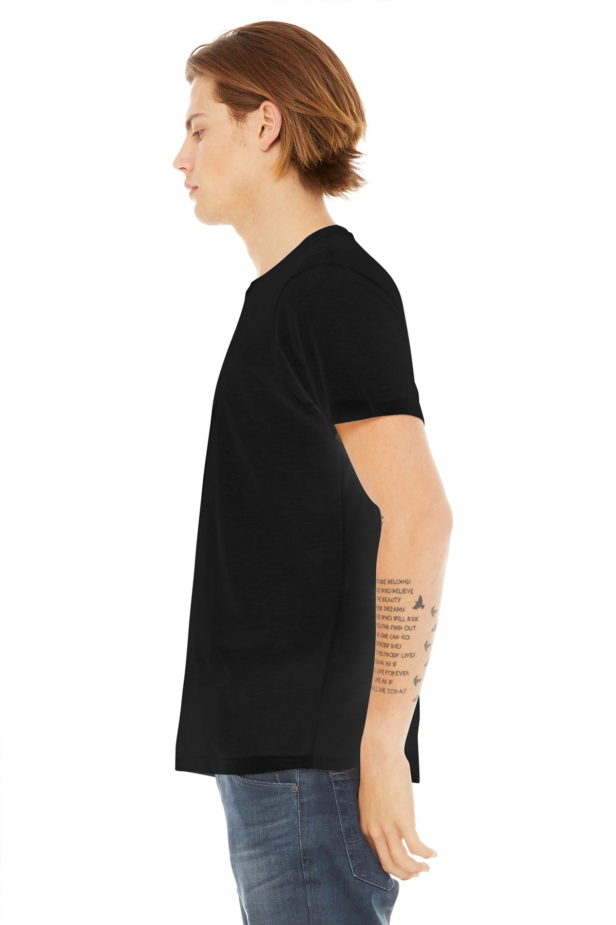 BELLA+CANVAS Unisex Poly-Cotton Short Sleeve Tee. BC3650 - Black - side