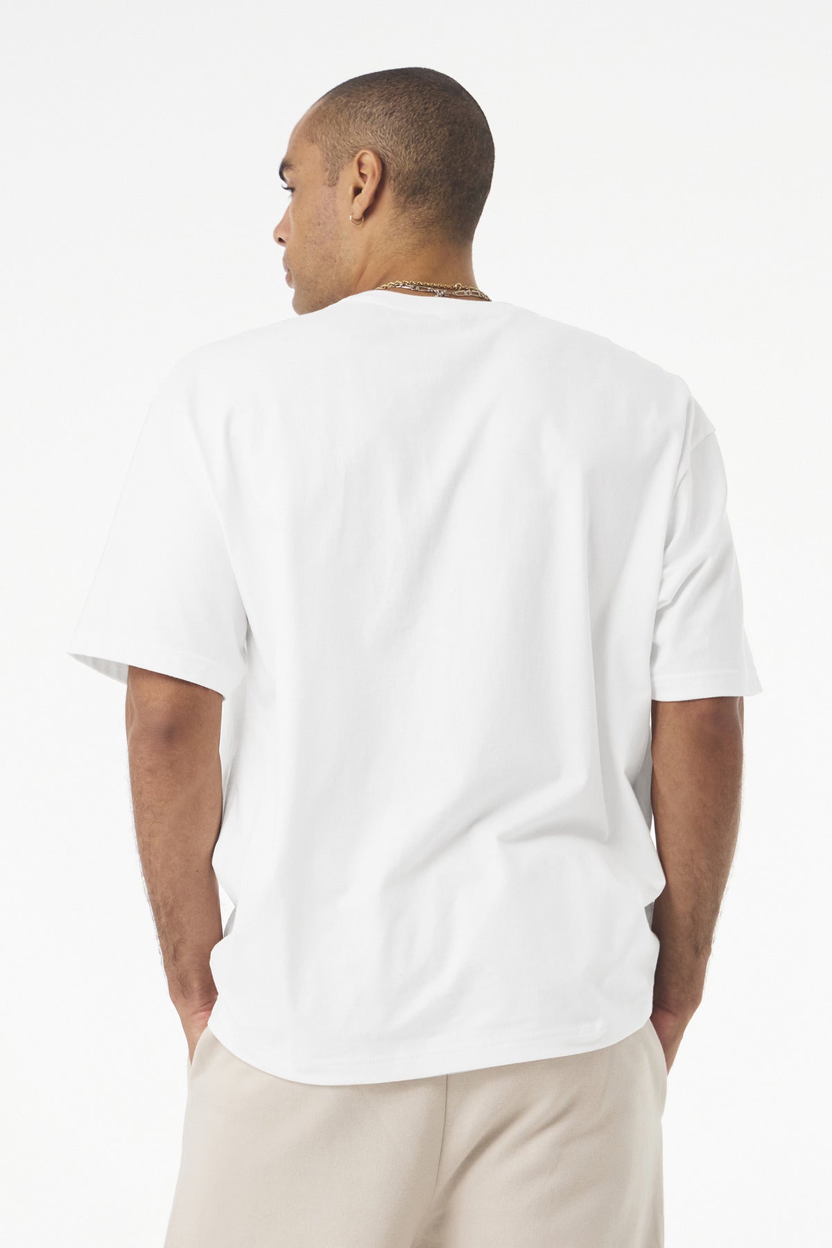 BELLA+CANVAS Unisex 7.5-Ounce Heavyweight Tee BC4610 - White - back